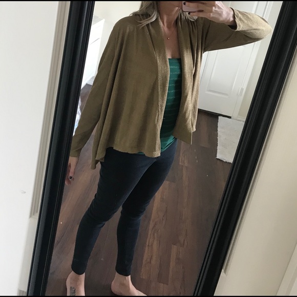 Lauren Ralph Lauren Tops - Ralph Lauren gold metallic open cardigan